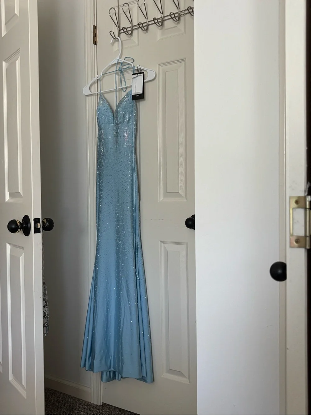 Sherri Hill Dresses | Sherri Hill Light Blue Rhinestone Evening Dress | Color: Blue | Size: 00 | Nbower1509's Closet Sherri Hill Dresses | Sherri Hill Light Blue Rhinestone Evening Dress | Color: Blue | Size: 00 | Nbower1509's Closet